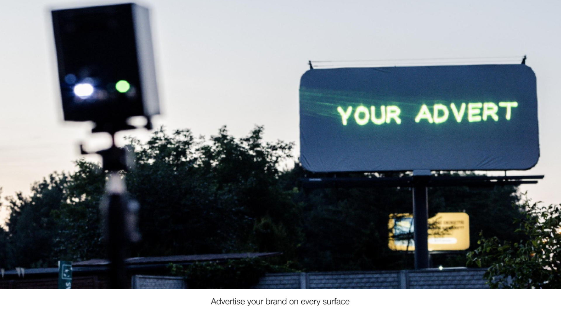 The laser advertising with an outdoor laser projector system