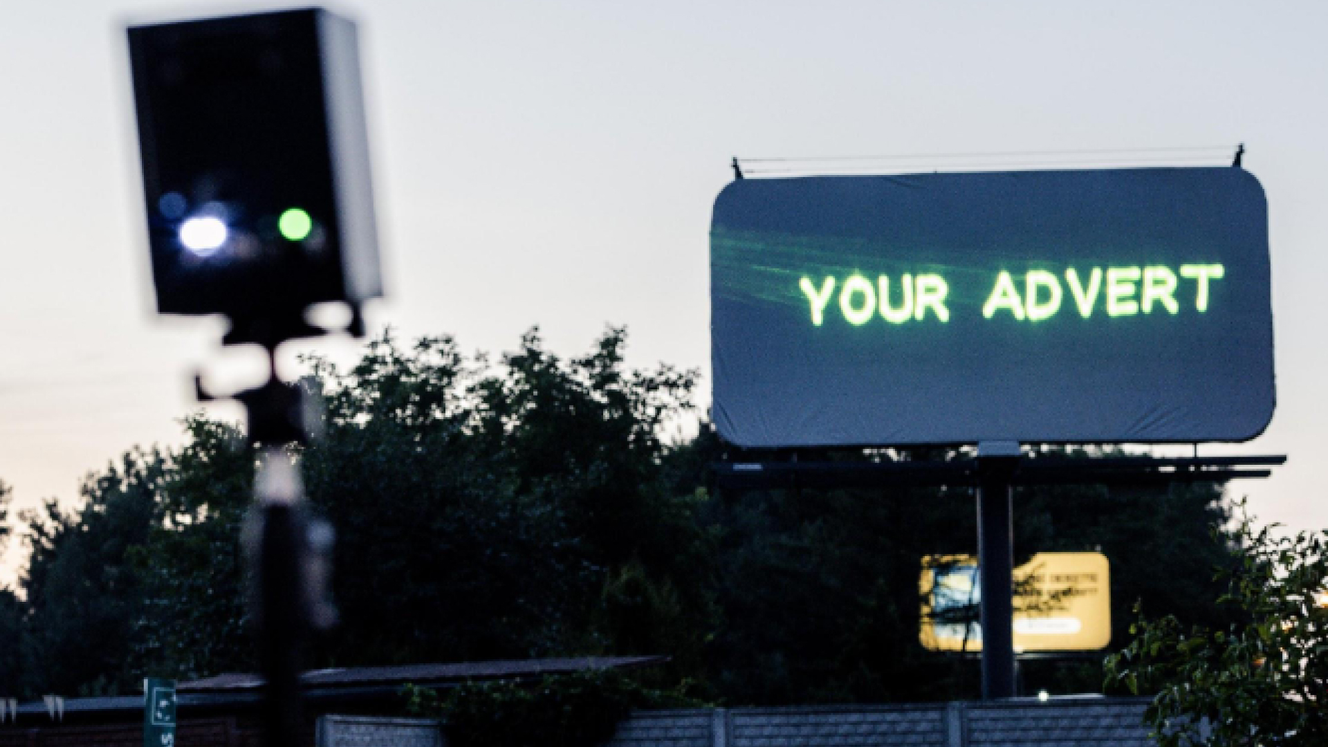 The laser advertising with an outdoor laser projector system